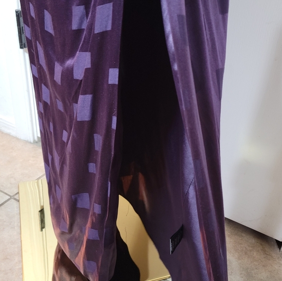 Milly Lilliana Purple Geometric Jacquard Silk-Blend Engagement Midi Dress Size 6 - Picture 2 of 9